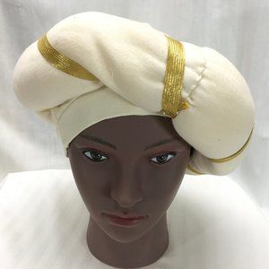 Beige & Gold Headpiece, One Size
